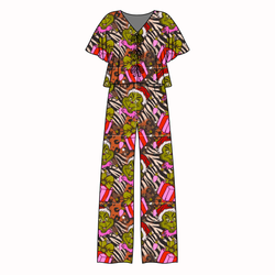Pretty Mean Christmas Lollipop Women's Front Tie Pants Set - Bamboo - Pre Order - Christmas Special