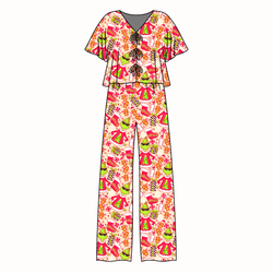 Baking Spirits Bright Lollipop Women's Front Tie Pants Set - Bamboo - Pre Order - Christmas Special