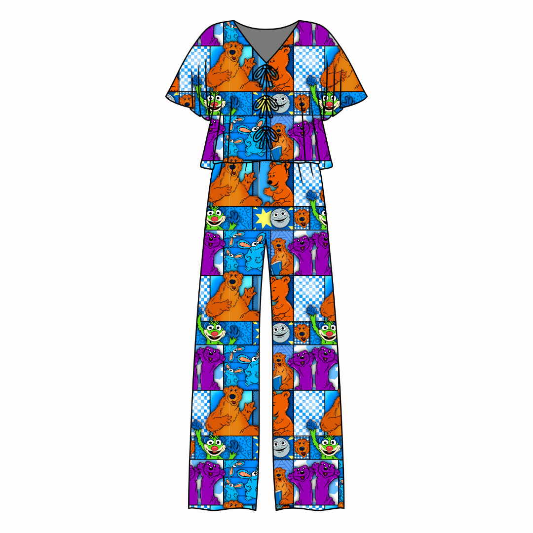 House of Blue Lollipop Women's Front Tie Set Bamboo - Pre Order