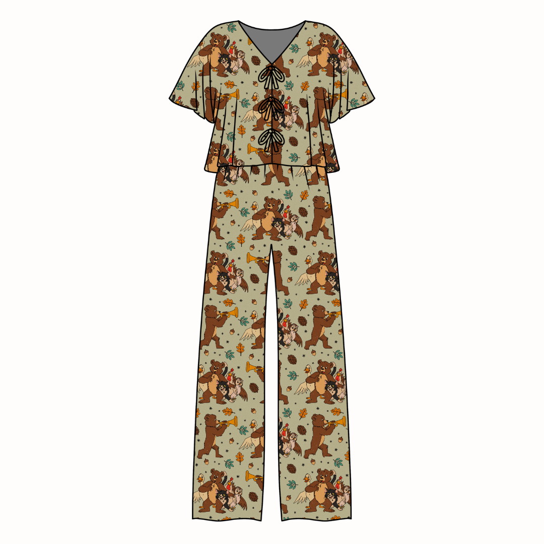 Woodland Melody Lollipop Women's Front Tie Set Bamboo - Pre Order