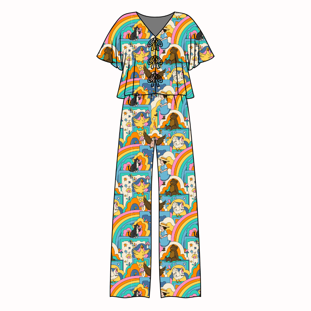 Painted Skys Lollipop Women's Front Tie Set Bamboo - Pre Order