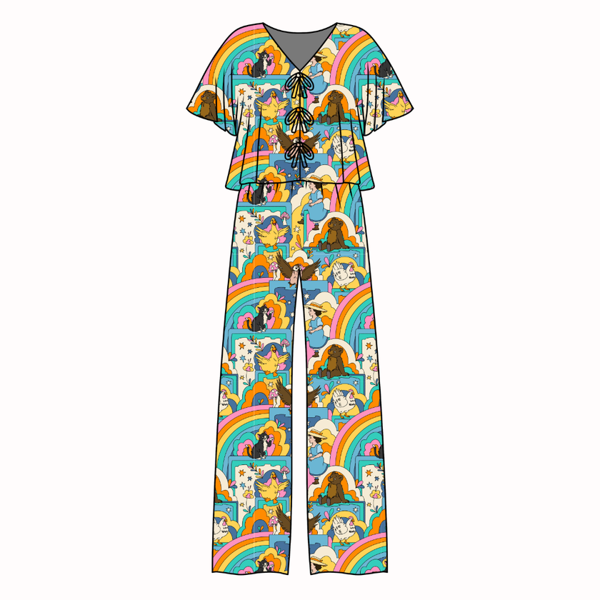 Painted Skys Lollipop Women's Front Tie Set Bamboo - Pre Order