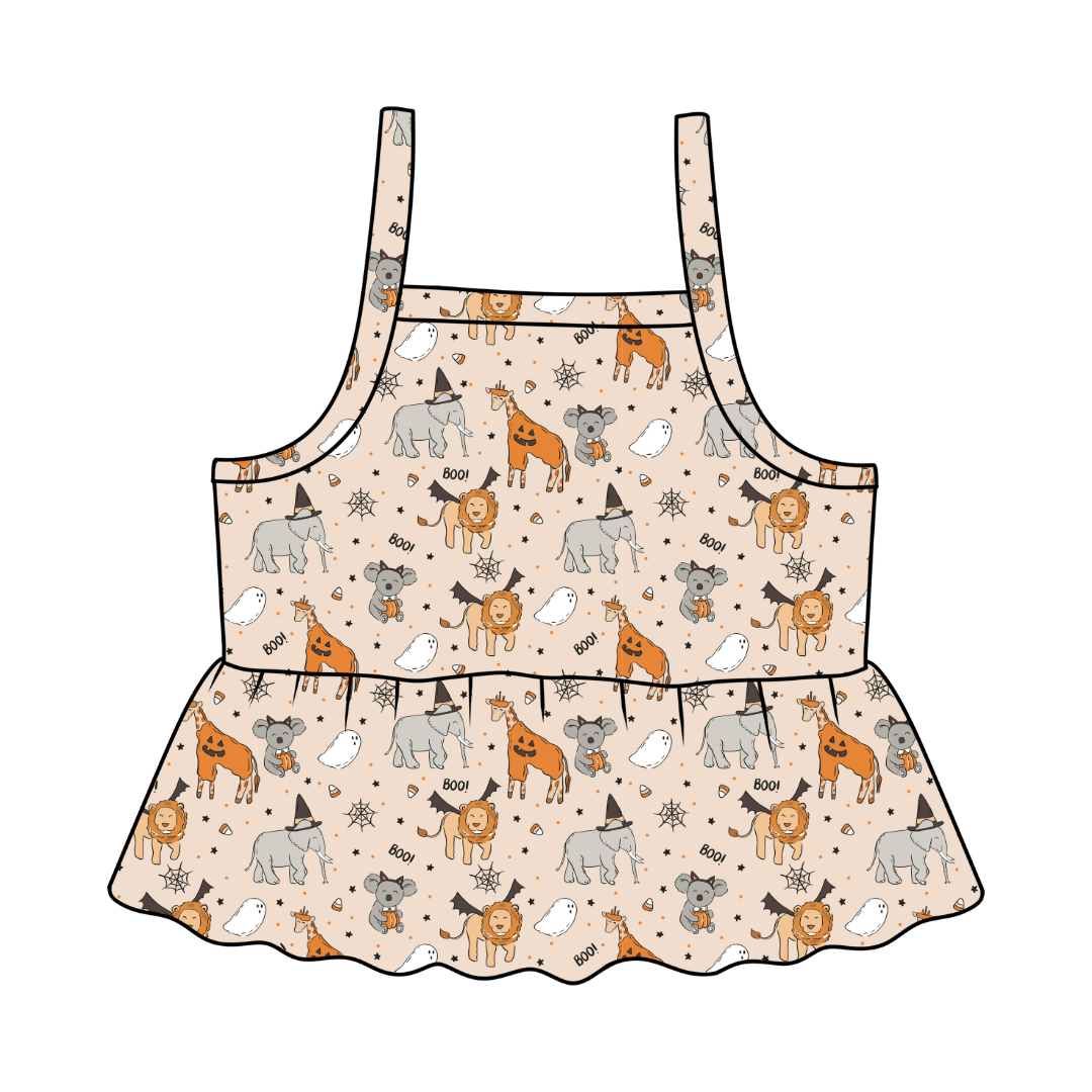 Boo at the Zoo - Tootsie Peplum Tank Knit - PRE ORDER