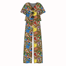 Merry Street Friends Lollipop Women's Front Tie Pants Set - Bamboo - Pre Order - Christmas Special