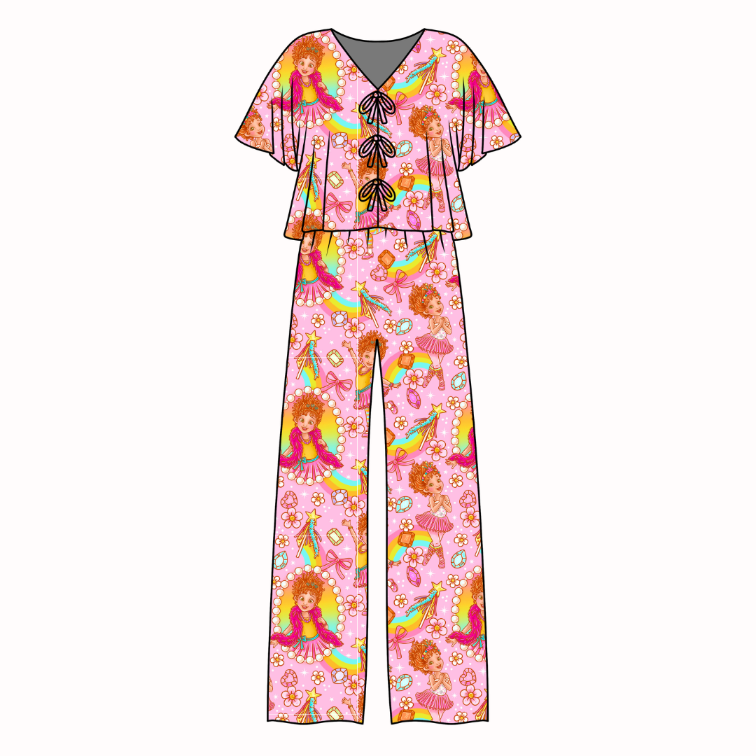 Fancy Schmancy Lollipop Women's Front Tie Set Bamboo - Pre Order