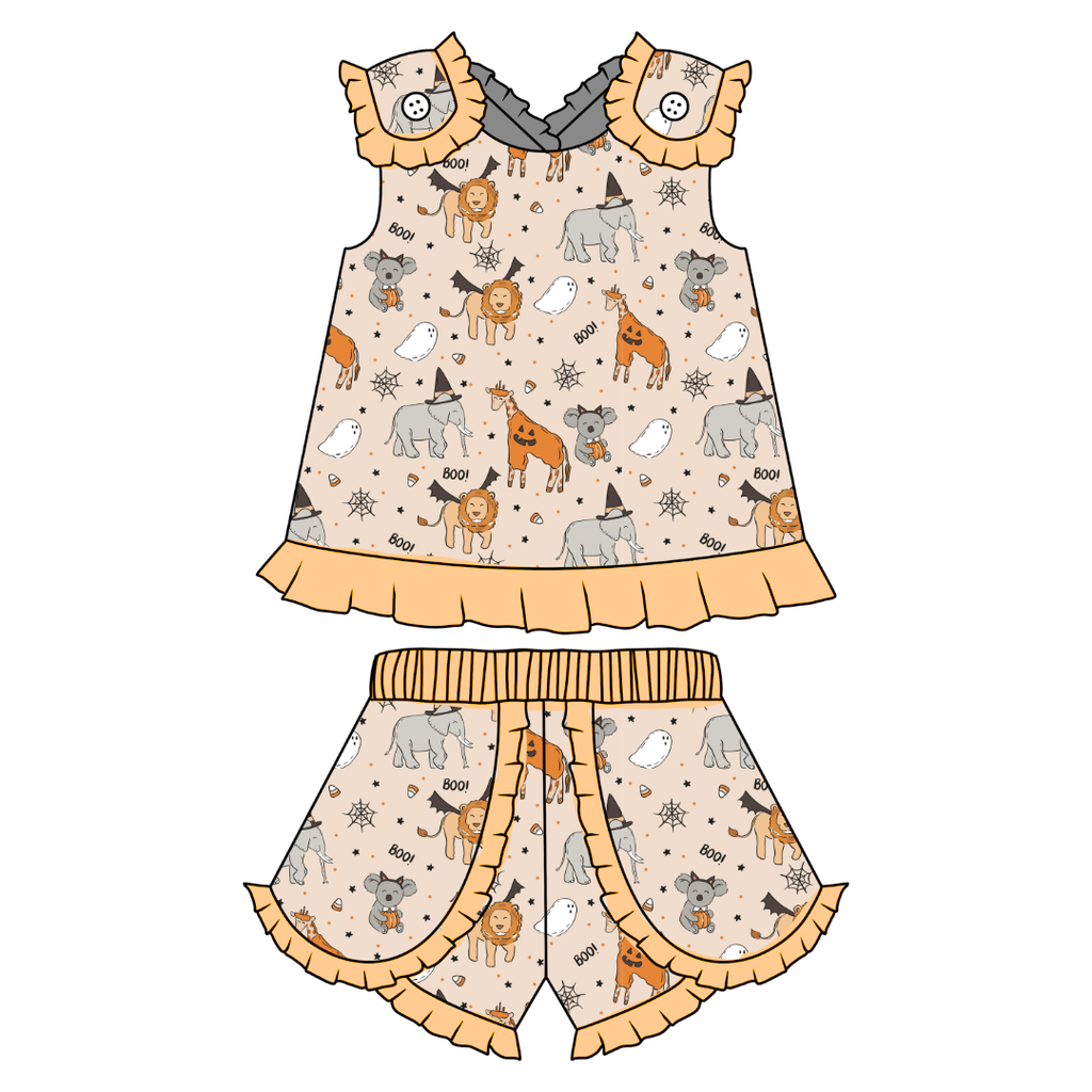Boo At The Zoo - Evie Tulip Short Set Knit - PRE ORDER