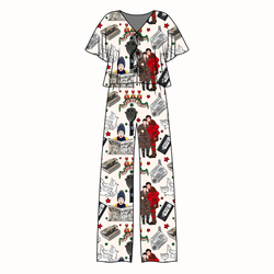 Alone at Home Lollipop Women's Front Tie Pants Set - Bamboo - Pre Order - Christmas Special
