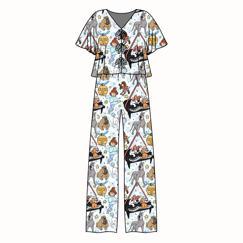 Big City Besties Lollipop Women's Front Tie Set Bamboo - Pre Order