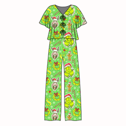 Swamp Bells Lollipop Women's Front Tie Pants Set - Bamboo - Pre Order - Christmas Special