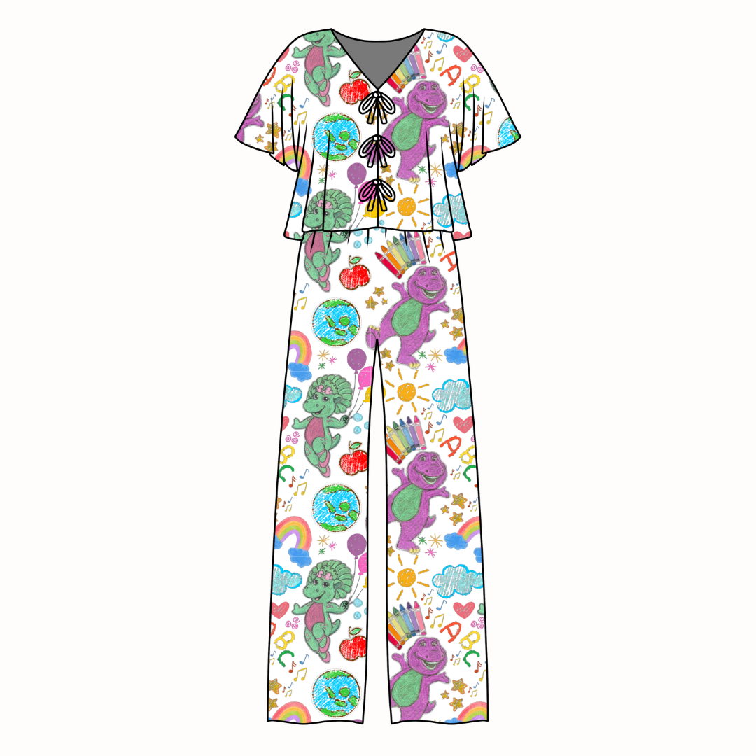 Learning is Magic Lollipop Women's Front Tie Set Bamboo - Pre Order