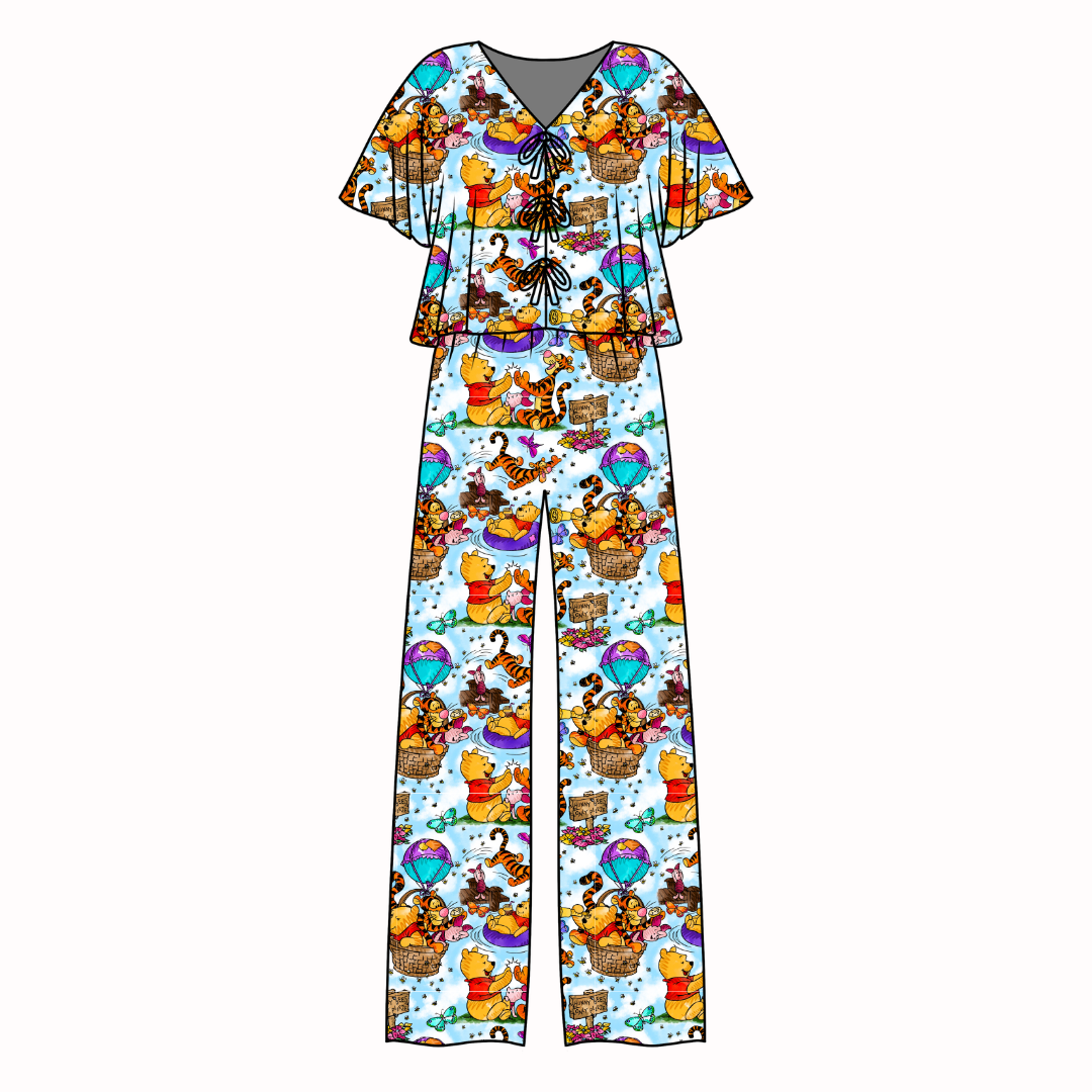 Sweet as Honey Lollipop Women's Front Tie Set Bamboo - Pre Order