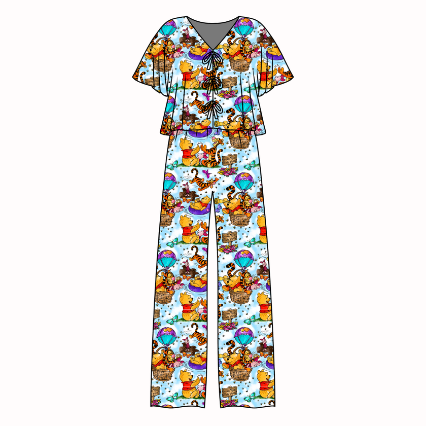 Sweet as Honey Lollipop Women's Front Tie Set Bamboo - Pre Order