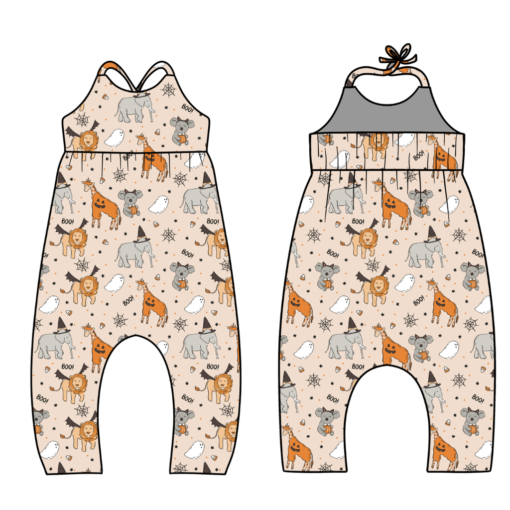 Boo At The Zoo - Brielle Halter Jumpsuit Knit - PRE ORDER