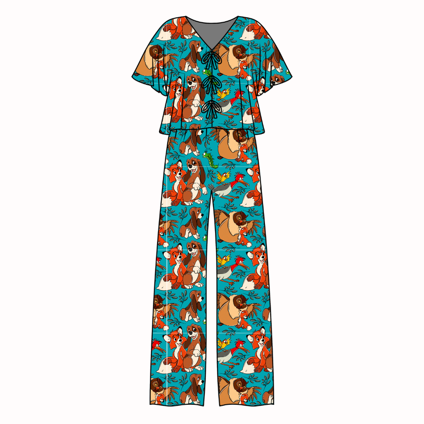 Friends Forever Lollipop Women's Front Tie Set Bamboo - Pre Order