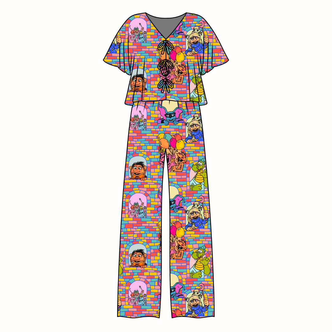 Sunny Side Friends Lollipop Women's Front Tie Set Bamboo - Pre Order