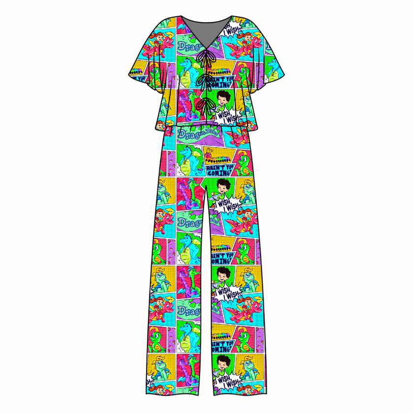 Dragon Dreams Lollipop Women's Front Tie Set Bamboo - Pre Order