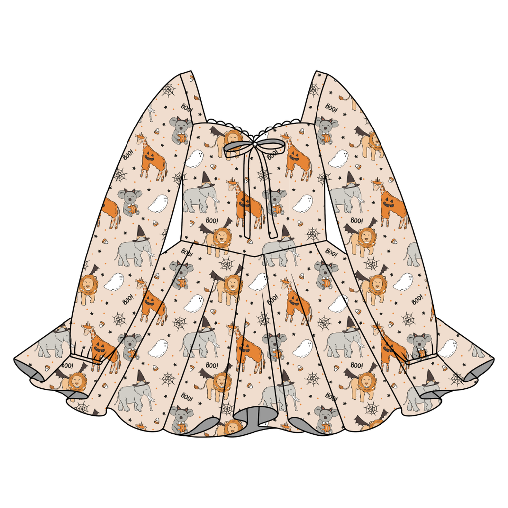 Boo At The Zoo - Chloe Long Sleeve Sweetheart Dress Knit - PRE ORDER