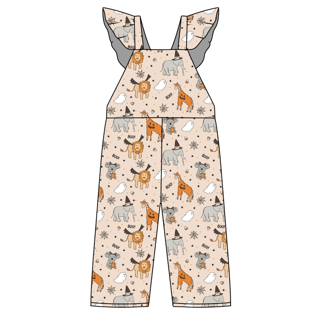Boo At The Zoo - Daisy Girl's Flutter Jumpsuit Knit - PRE ORDER