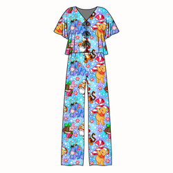 Holiday Hunny Lollipop Women's Front Tie Pants Set - Bamboo - Pre Order - Christmas Special