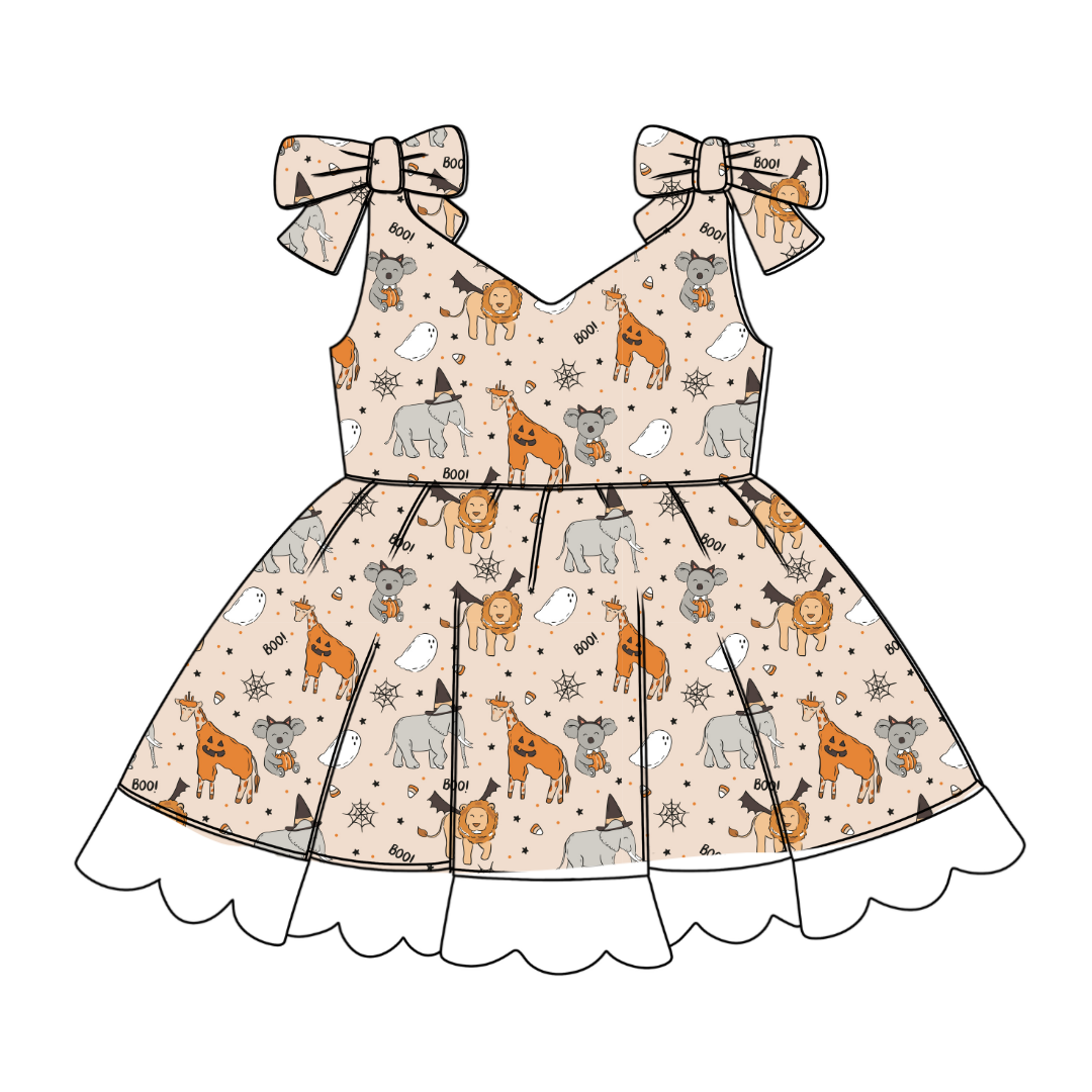Boo At The Zoo - Zoe Twirl Party Dress - PRE ORDER