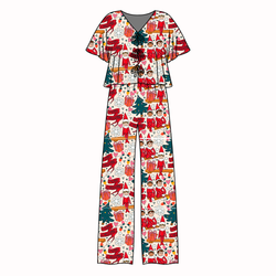 Milk & Mischief Lollipop Women's Front Tie Pants Set - Bamboo - Pre Order - Christmas Special