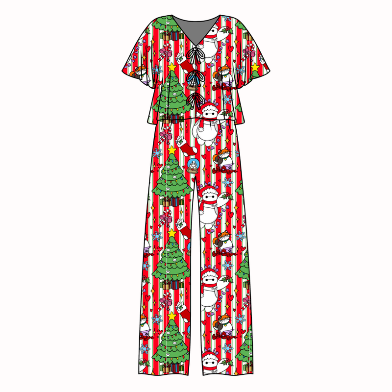 Falala Care Lollipop Women's Front Tie Pants Set - Bamboo - Pre Order - Christmas Special