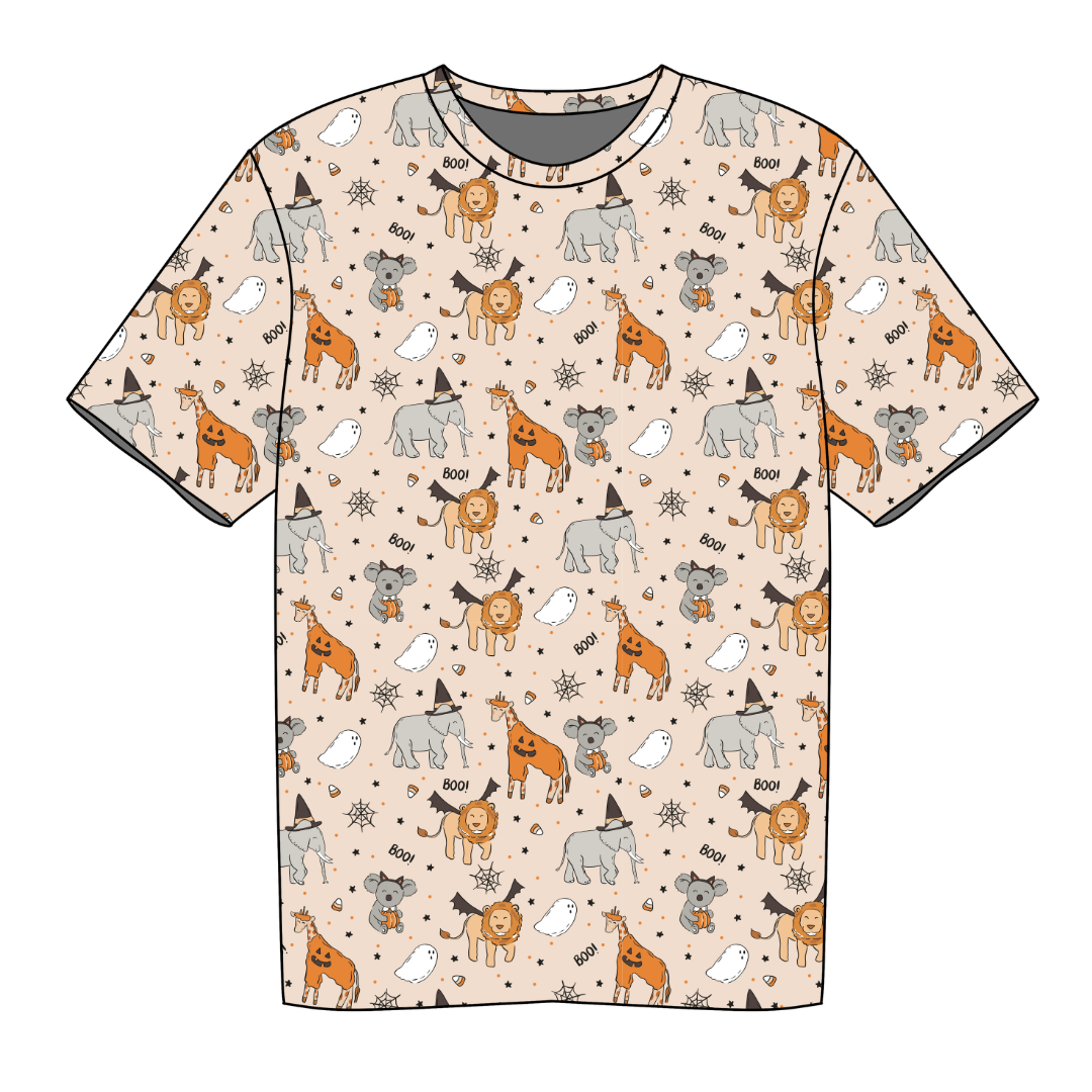 Boo At The Zoo - Moss Short Sleeve Bamboo Shirt - PRE ORDER