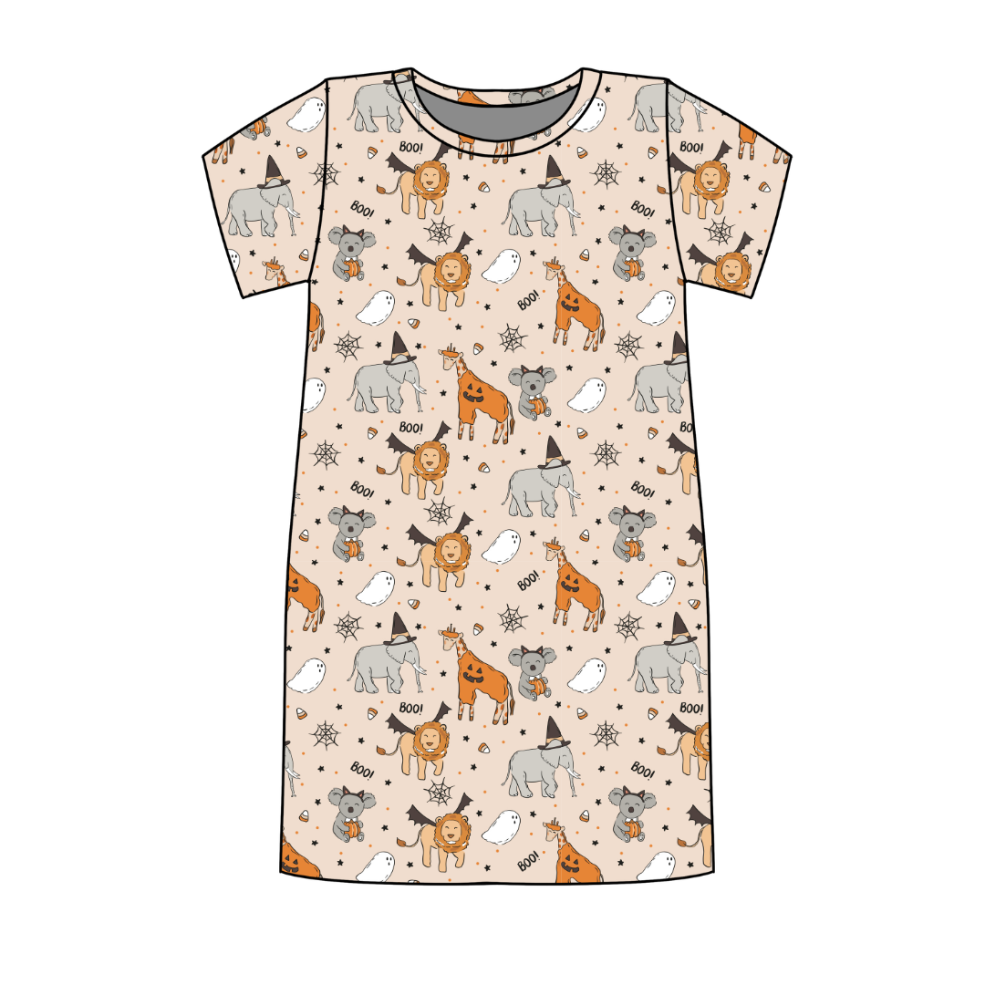 Boo At The Zoo Poppy Oversized Sleep Shirt Bamboo - Pre Order