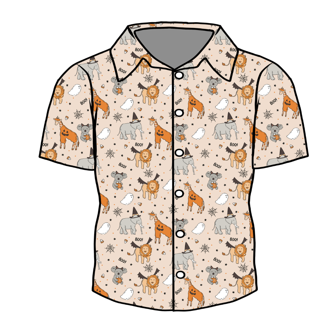 Boo At The Zoo - Twilight Men's Button Down Bamboo - Pre Order