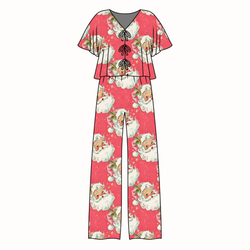 Jingle All the Way Lollipop Women's Front Tie Pants Set - Bamboo - Pre Order - Christmas Special