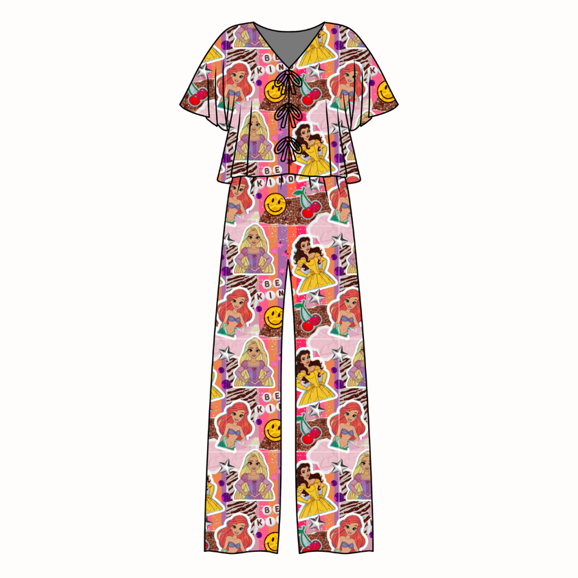 Royal Daydreams Lollipop Women's Front Tie Set Bamboo - Pre Order