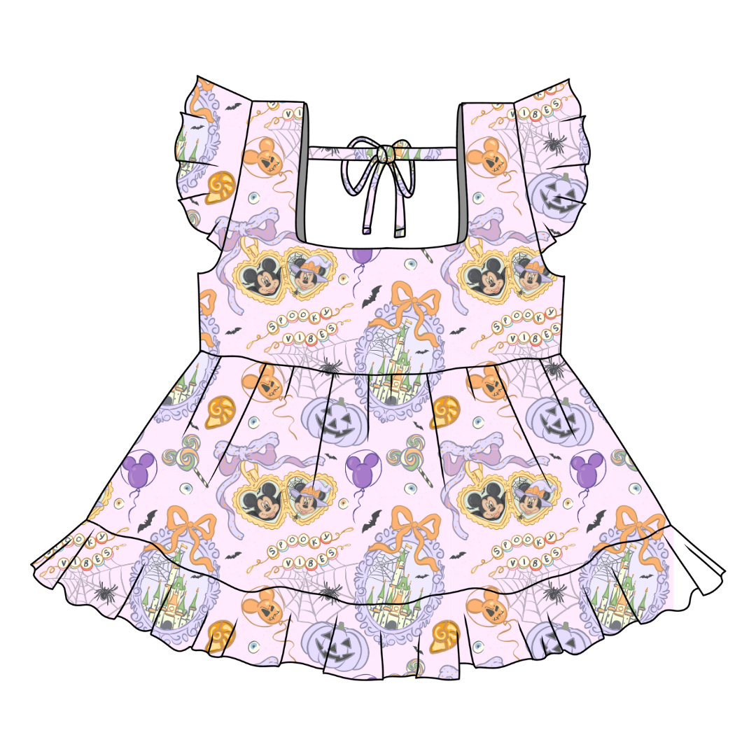 Too Cute Too Spook - Sadie Tie Back Ruffle Top - PRE ORDER