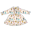 Playtime Pals Emerald Bamboo Long Sleeve Lounge Dress - PRE ORDER