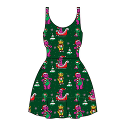 Dino Days of Christmas Reviere Women's Dress - Knit - Pre Order - Christmas Special