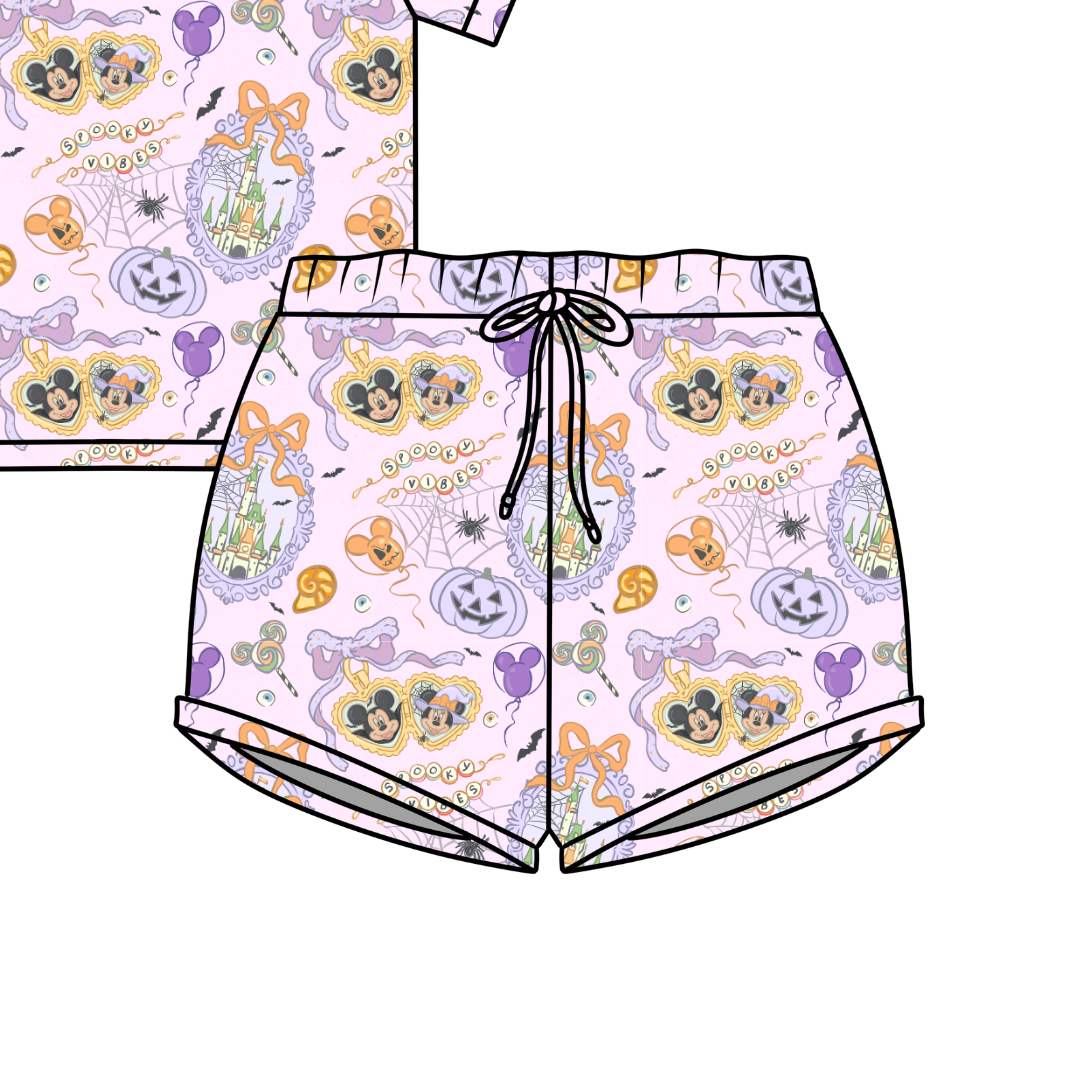 Too Cute Too Spook Jazzy Adult Pajama Bamboo Shorts - Pre Order