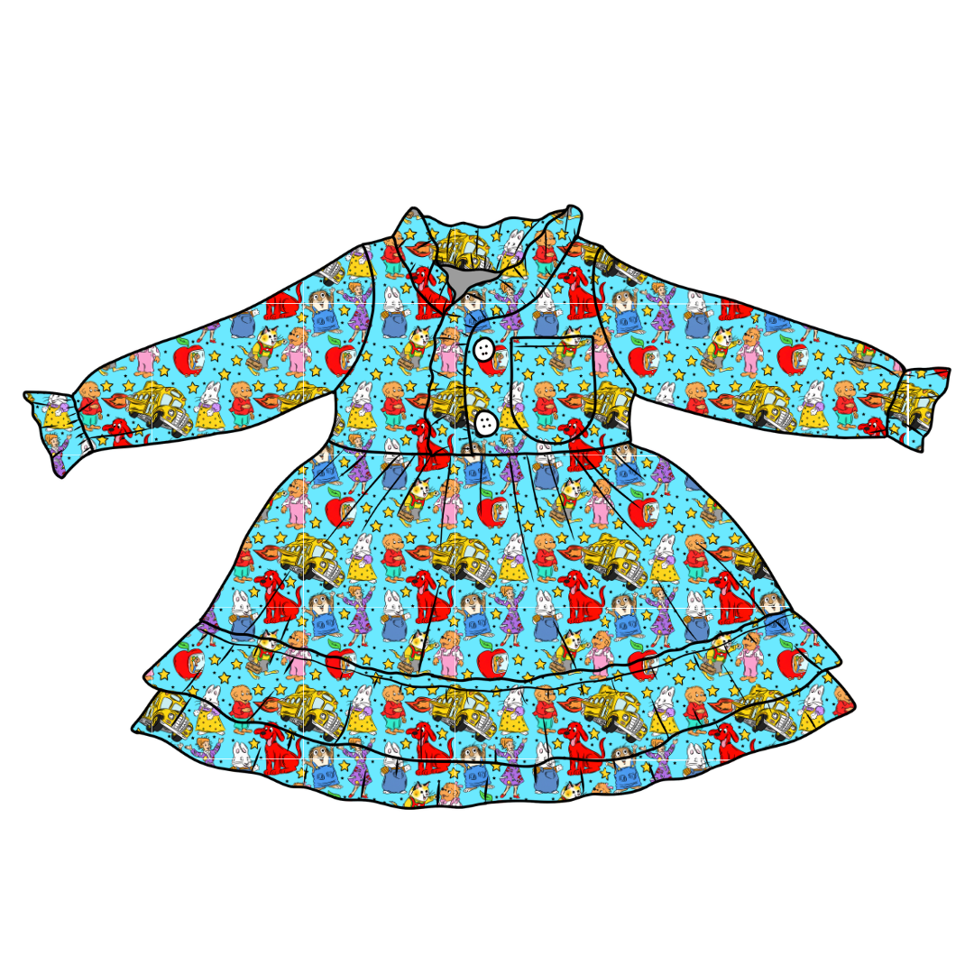 Growing Up Together Emerald Bamboo Long Sleeve Lounge Dress - PRE ORDER