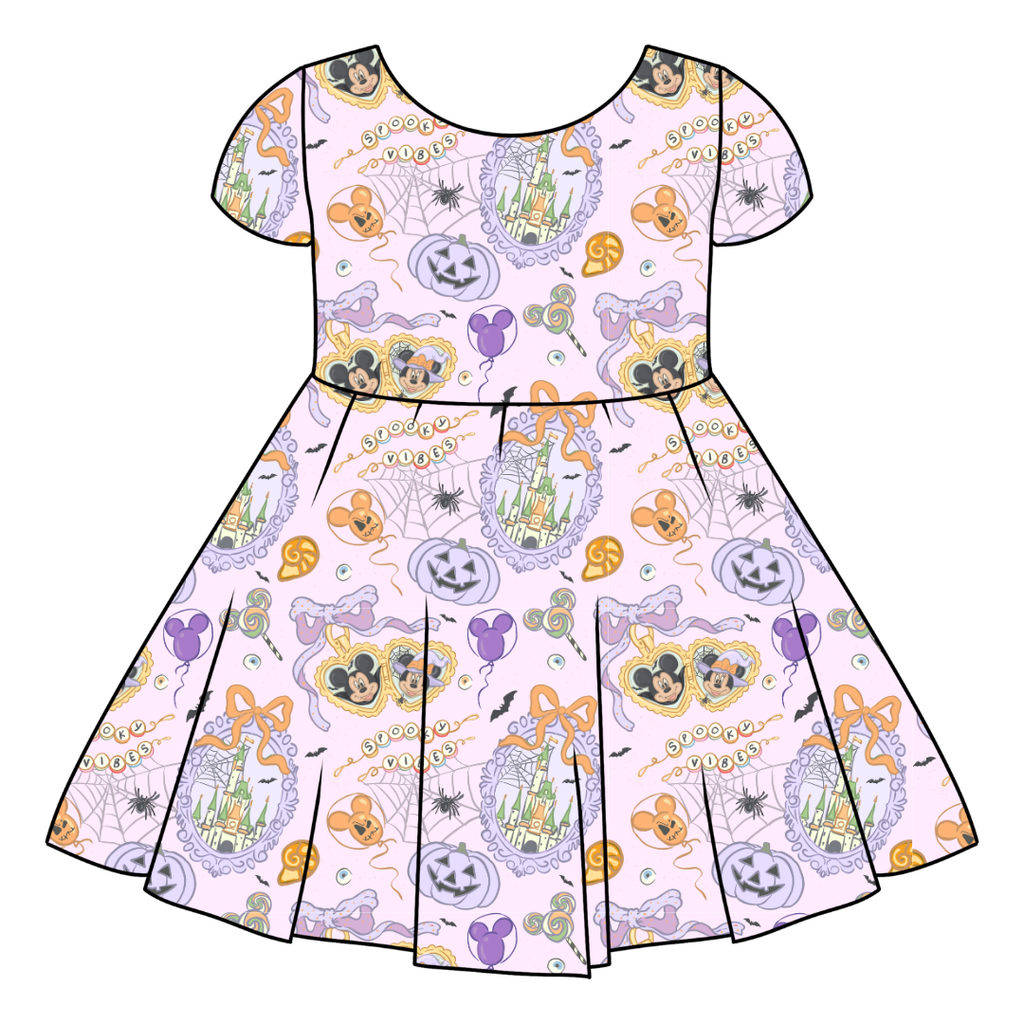 TOO CUTE TOO SPOOK - Honey Girl's Twirl Dress Bamboo - PRE ORDER