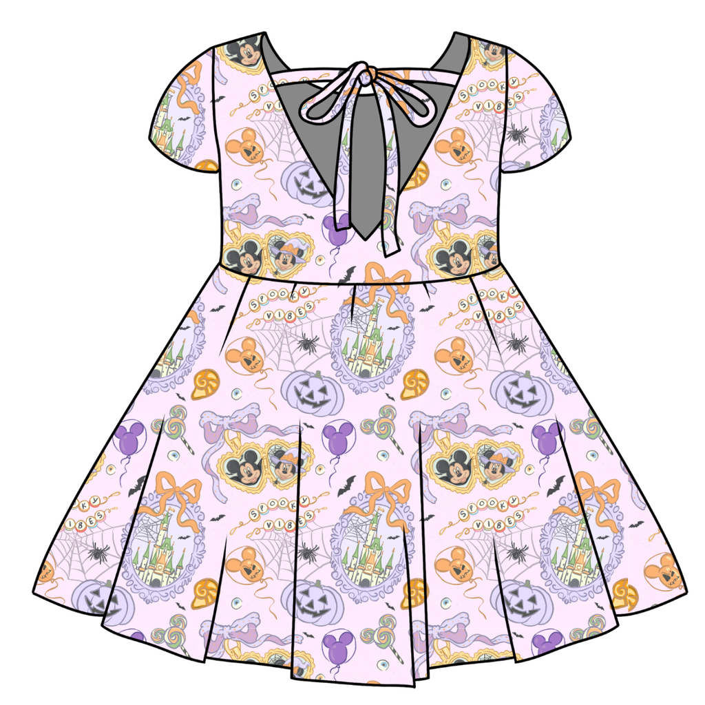 TOO CUTE TOO SPOOK - Honey Girl's Twirl Dress Bamboo - PRE ORDER
