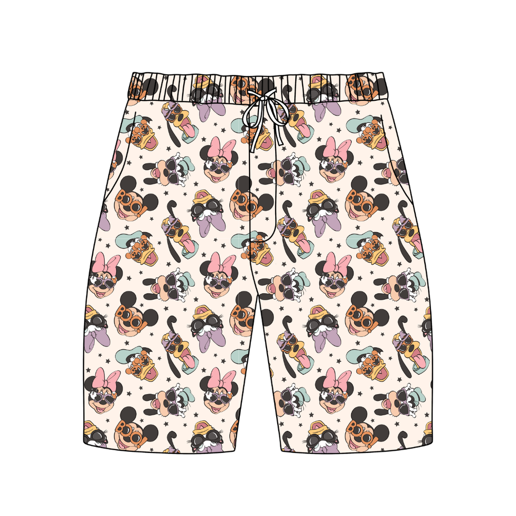 Spooky Cute Crew Chill Extended Length Adult Pajama Bamboo Shorts - Pre Order
