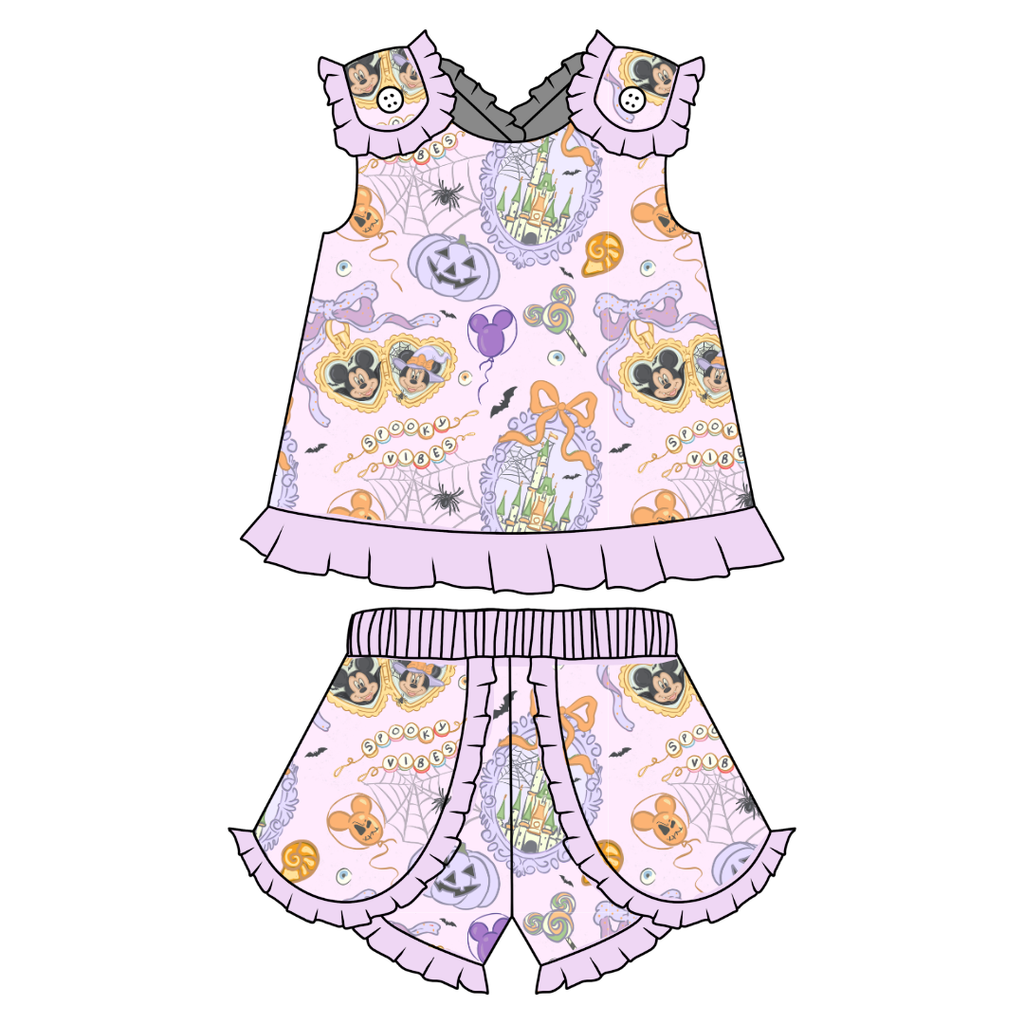 Too Cute Too Spook - Evie Tulip Short Set Knit - PRE ORDER