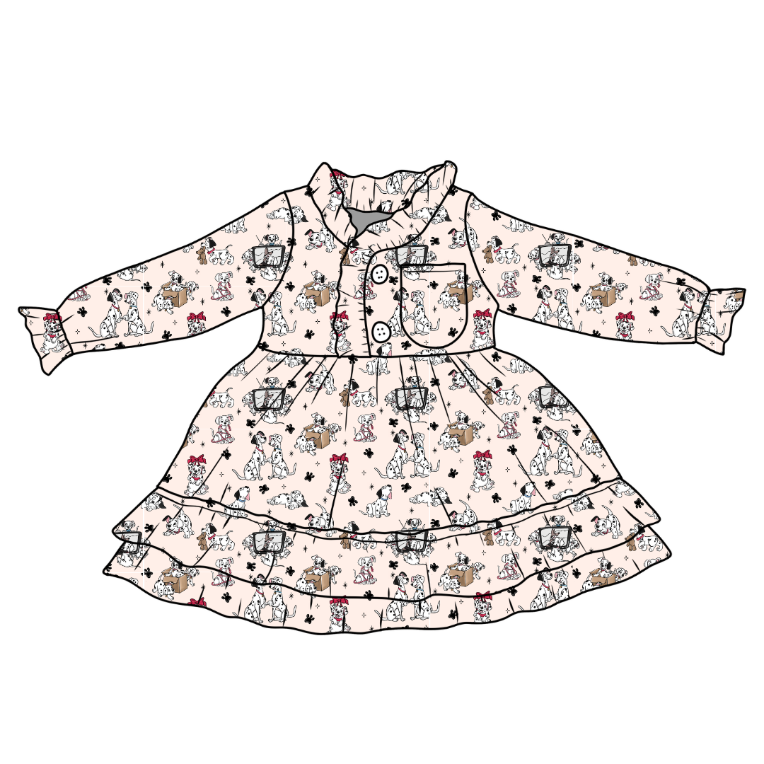 Spots & Daydreams Emerald Bamboo Long Sleeve Lounge Dress - PRE ORDER