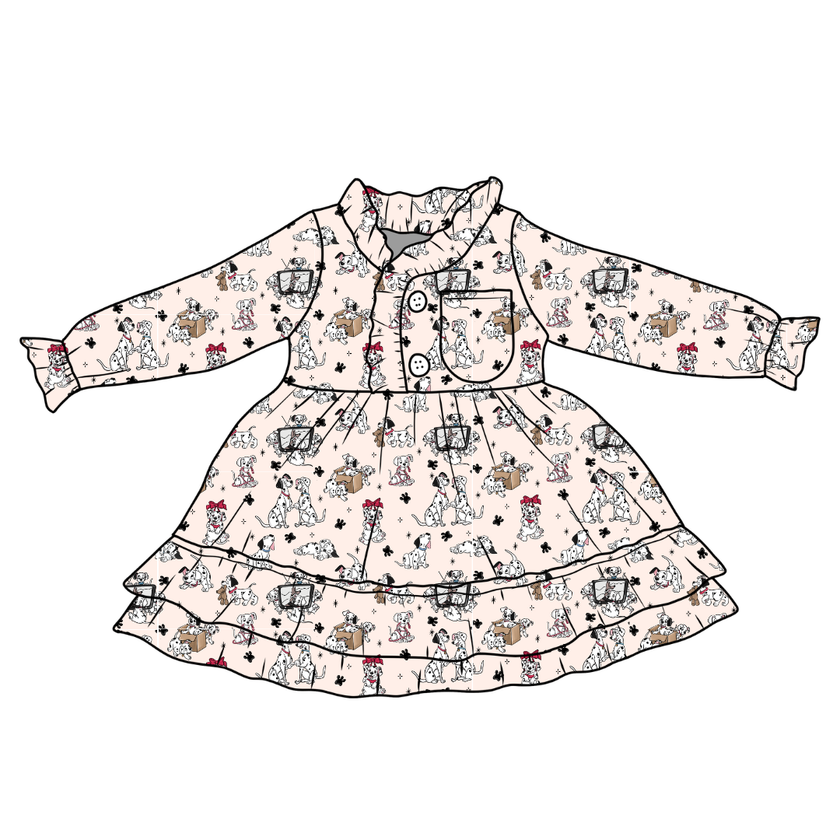 Spots & Daydreams Emerald Bamboo Long Sleeve Lounge Dress - PRE ORDER