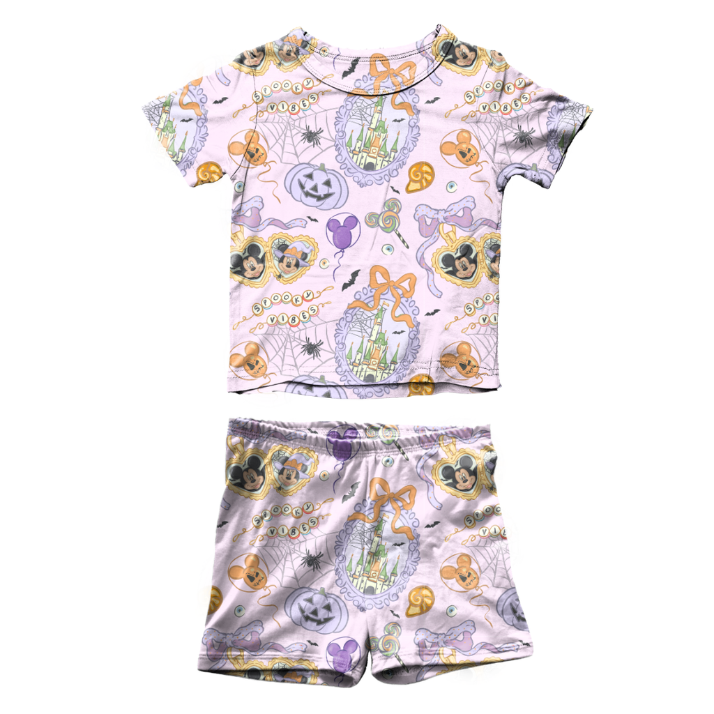 Too Cute Too Spook Fawn Short Sleeve Short Set Bamboo - PRE ORDER