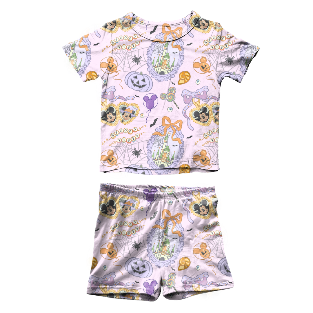 Too Cute Too Spook Fawn Short Sleeve Short Set Bamboo - PRE ORDER