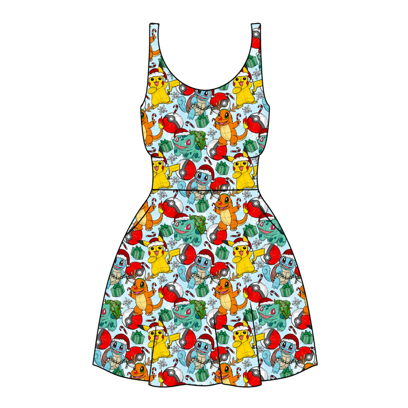 Gotta Catch Christmas Reviere Women's Dress - Knit - Pre Order - Christmas Special