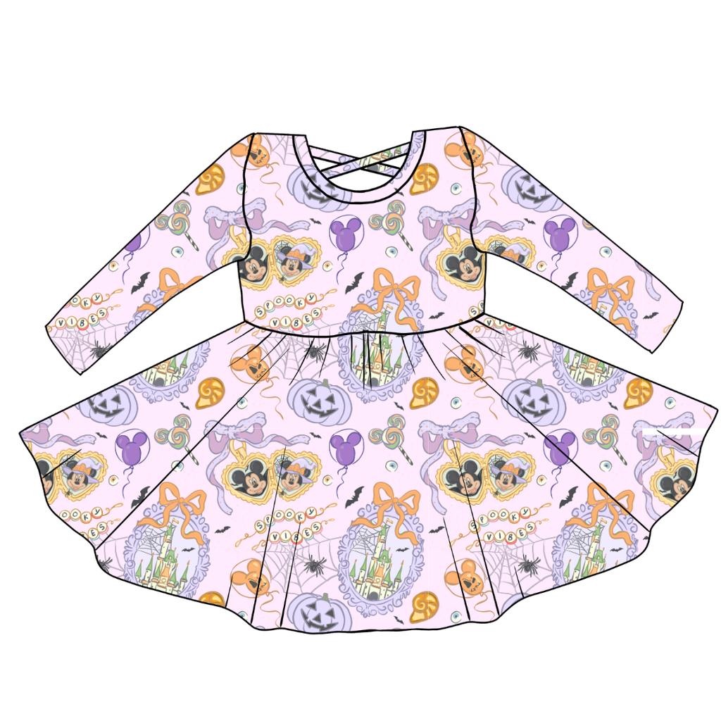 Too Cute Too Spook - Violet Cross Back Long Sleeve Knit - PRE ORDER