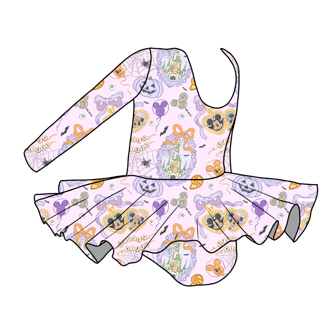 TOO CUTE TOO SPOOK - Grace Long Sleeve Skirted Leotard - PRE ORDER