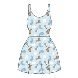 Snowy Sidekicks Reviere Women's Dress - Knit - Pre Order - Christmas Special