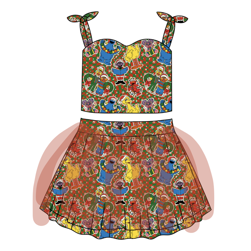 Merry Street Friends Glimmer Tulle Skirt Set - Knit - Pre Order - Christmas Special