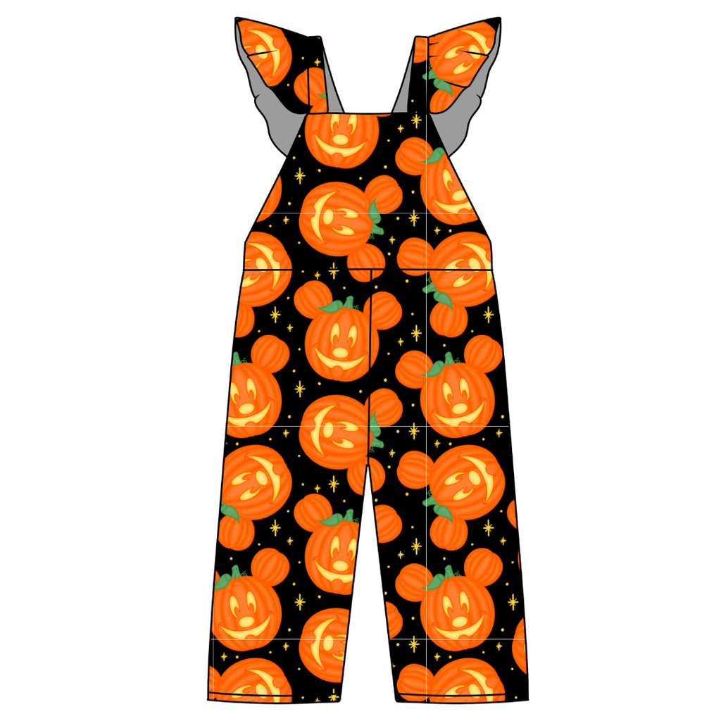 Pumpkin Ears - Daisy Girl's Flutter Jumpsuit Knit - PRE ORDER